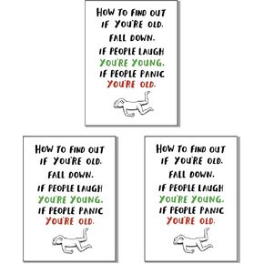 بطاقة عيد ميلاد سعيد مضحكة للرجال والنساء. روح الدعابة كيفية معرفة ما إذا كانت نكتة القديمة الخاصة بك. مثالية للأم والأب والجد الخمسين والستين والسبعين in Kuwait