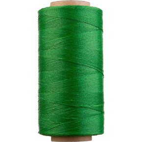 Flat Waxed Thread for Leather Sewing Thread - Polyester Waxed Leather Thread Waxed String - 273 Yds 150D 0.8mm Waxed Cord for Leather Stitching Car Sofa (Sandy Taupe)