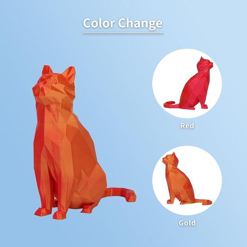 Dual Color Gold & Red 3D Printer Filament,Coextrusion PLA 1.75mm Silk Shiny Multicolor Filament for 3D Printing, Bicolor, 250g (0.55lbs).Accuracy (+/- 0.03mm) Compatibility Most FDM Printers in Saudi Arabia