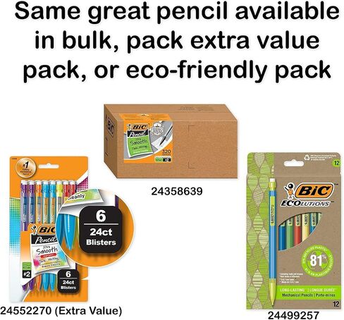 BIC Xtra Smooth Mechanical Pencil, 0.7 Mm, Hb (#2.5), Black Lead, Clear Barrel, Dozen in Saudi Arabia