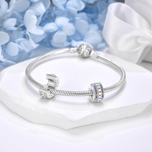 DALARAN Stopper Beads for Bracelets 925 Sterling Silver Clip Spacer Charm Bracelet Stoppers in Kuwait