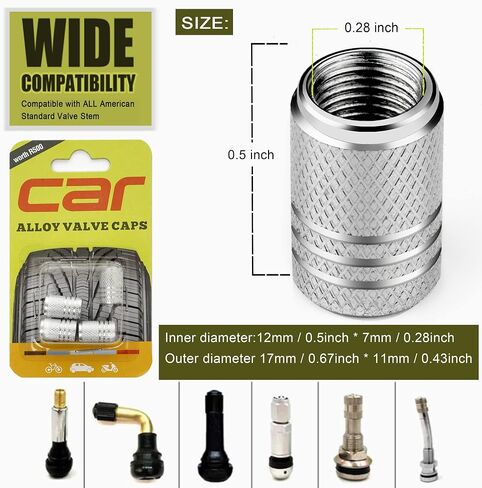 Car Tire Valve Stem Caps Cover,Wheel Tire Caps 5 Pack, Universal Valve Stem Covers with O Rubber Ring,Corrosion Resistant Leak-Proof,Tire Air Caps Cover for Cars Suvs Bikes Trucks Motorcycles Blue in Saudi Arabia