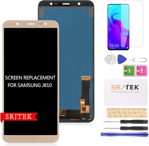 TFT for Samsung Galaxy J810 Screen Replacement LCD Screen for Samsung Galaxy J8 2018 J810M/DS J810F/DS J810G/DS J810Y/DS J810GF/DS Display Touch Digitizer Glass Assembly Gold in Saudi Arabia