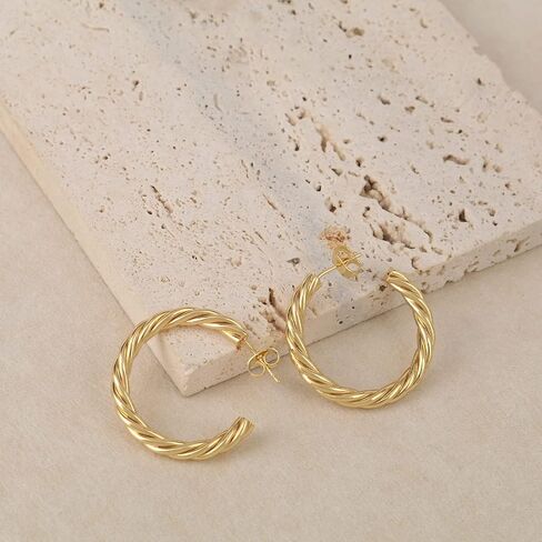 Dreamfox 6/9 Pairs Huggie Hoop Earrings Small Hypoallergenic 14K Gold Plated Huggie Earrings For Women Simple Huggie Hoops For Girls in Saudi Arabia