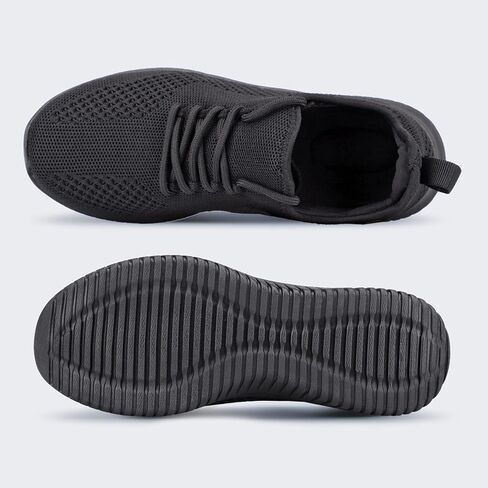 أحذية Flysocks سهلة الارتداء للنساء، أحذية رياضية للصالة الرياضية غير قابلة للانزلاق، خفيفة الوزن ومريحة للمشي، أحذية تنس باللون الأسود بالكامل in Kuwait