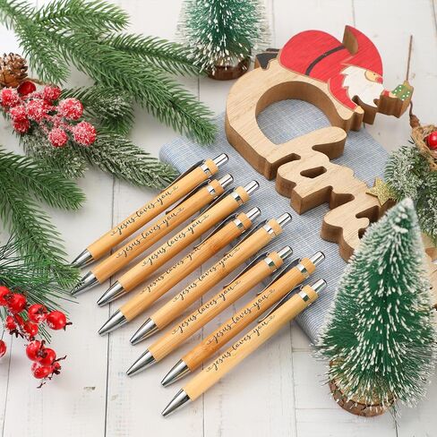 Tenceur 100 Sets Christian Gift Sets Include Jesus Loves You Inspirational Notepad Notebook with Retractable Bamboo Pen Religious Church Gifts for Men Employee Teacher in Saudi Arabia