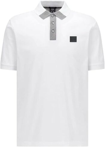 BOSS Mens Parlay 130 Mercerised Cotton Polo Shirt Classic Fit 50458245 in Saudi Arabia
