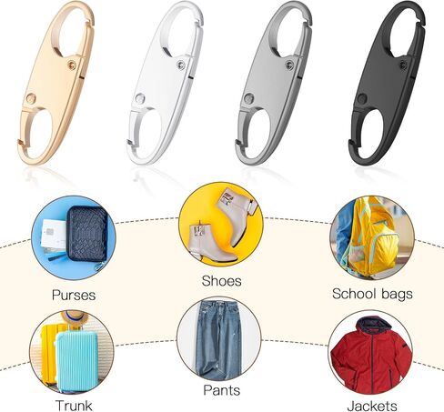 Tyqour 12pcs Zipper Clip Theft Deterrent, Dual Opening Zipper Locks Anti Theft, S Shaped Zipper Locks for Backpacks Keep The Zipper Closed for Backpacks Traveling Camping Suitcases in Saudi Arabia