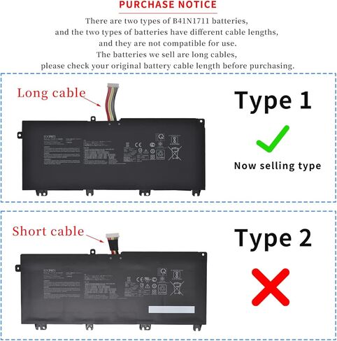 بطارية كمبيوتر محمول B41N1711 لأجهزة Asus TUF Gaming FX705DT-AU068T FX705DD FX705DU FX705DY-AU072 FX705GM FX705GE FX705GD سلسلة كابلات طويلة in Kuwait