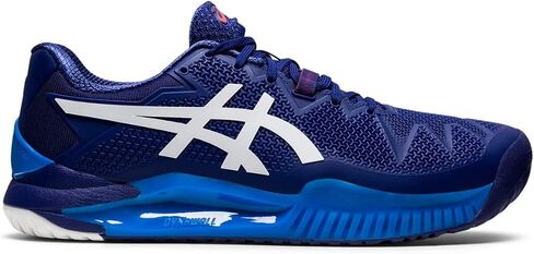 ASICS Men's GEL-RESOLUTION 8 2E Tennis Shoes, 12.5, DIVE BLUE/WHITE in Saudi Arabia