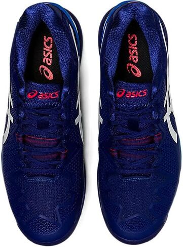 ASICS Men's GEL-RESOLUTION 8 2E Tennis Shoes, 12.5, DIVE BLUE/WHITE in Saudi Arabia