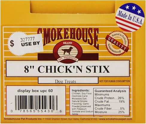 Smokehouse Chicken Stix Dog Treatss, 60 Count - 55430-6 in Saudi Arabia