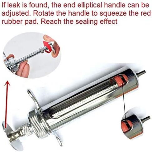 30ml Reusable Stainless Steel Hypodermic Veterinary Animal Syringe Glass for Lab/Quality Stainless Steel/Simple Structure/with Locking Screws Simple Operation in Kuwait