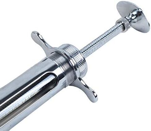 30ml Reusable Stainless Steel Hypodermic Veterinary Animal Syringe Glass for Lab/Quality Stainless Steel/Simple Structure/with Locking Screws Simple Operation in Kuwait