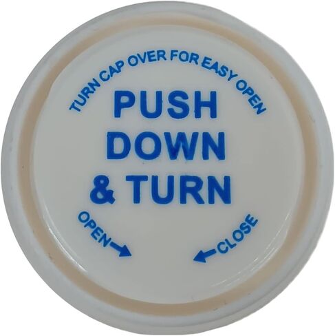 Empty Pill Bottle Vials 16 Dram (2 oz) with Push Down Caps [Pack of 10] Amber Pharmaceutical Prescription Dispensing Bottles with Safety lids with Child Resistant Caps - Plastic Medicine Bottles (10) in Saudi Arabia