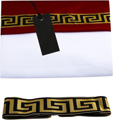 EAWIN Men's Deluxe Classic Toga Costume Set Including Tunic, Belt, and Gold Metal Laurel Wreath Roman God Summer Party Dress in Kuwait