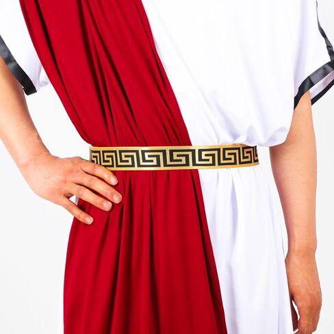 EAWIN Men's Deluxe Classic Toga Costume Set Including Tunic, Belt, and Gold Metal Laurel Wreath Roman God Summer Party Dress in Kuwait