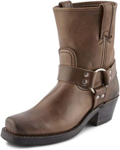 Frye Harness 8R Boots for Women Crafted from Washed and Oiled Italian Leather with Goodyear Welt Construction, Rubber Outsole, and Stacked Leather Heel – 8" Shaft Height in Saudi Arabia
