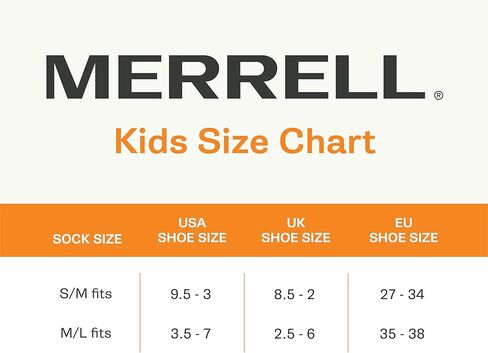 جوارب MOAB متوسطة الوزن للمشي لمسافات طويلة من Merrell للأطفال - إدارة الرطوبة Coolmax ودعم القوس in Saudi Arabia
