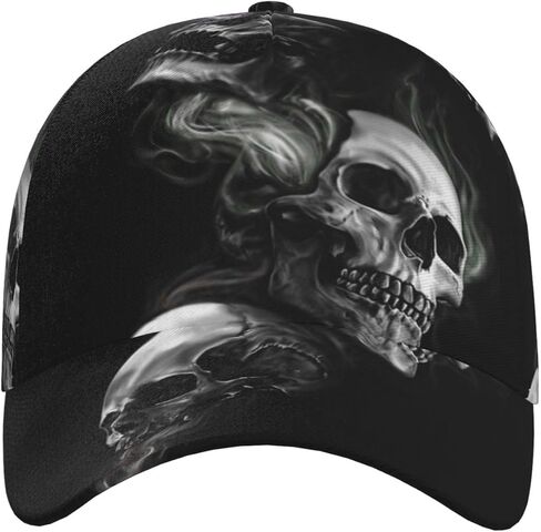 Cool Skull Snapback Cap Skull Baseball Hats Cool Sun Hat Adjustable Men Cap Cool Hats for Women Men in Saudi Arabia
