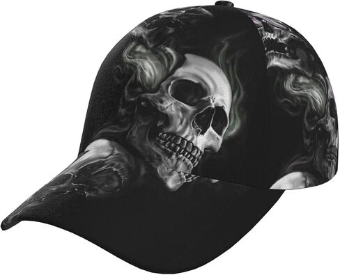 Cool Skull Snapback Cap Skull Baseball Hats Cool Sun Hat Adjustable Men Cap Cool Hats for Women Men in Saudi Arabia