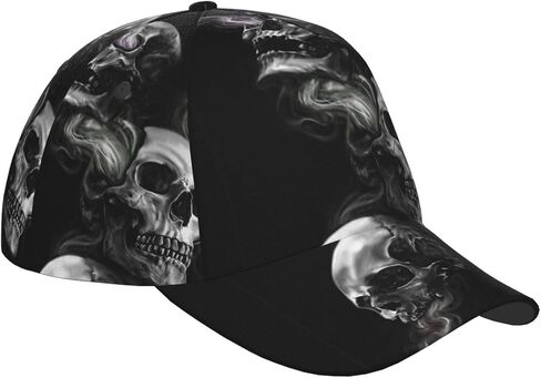 Cool Skull Snapback Cap Skull Baseball Hats Cool Sun Hat Adjustable Men Cap Cool Hats for Women Men in Saudi Arabia
