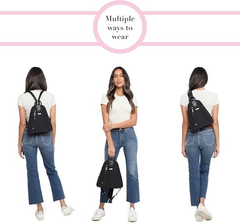 Baggallini Metro Backpack with RFID Wristlet, Midnight Blossom in Saudi Arabia