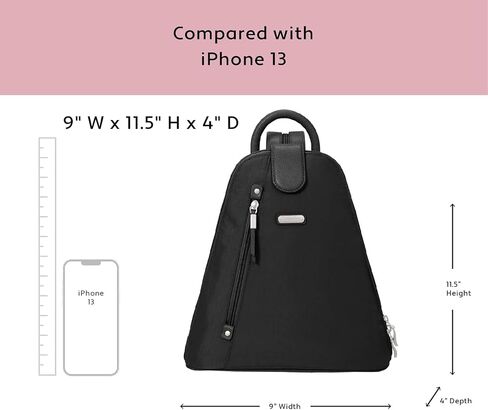 Baggallini Metro Backpack with RFID Wristlet, Midnight Blossom in Saudi Arabia