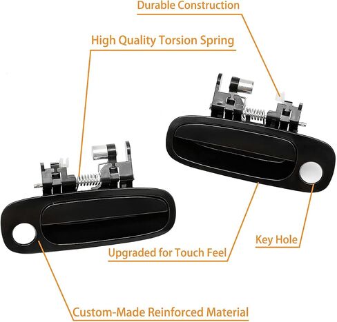 Door Handle Set, Compatible With 1998-2002 Toyota Corolla Chevy Prizm, Interior & Exterior Front & Rear Left Driver & Right Passenger Side, Pack of 8| Replaces# 6922002030 6920602050 77563 80424 77567 in Saudi Arabia