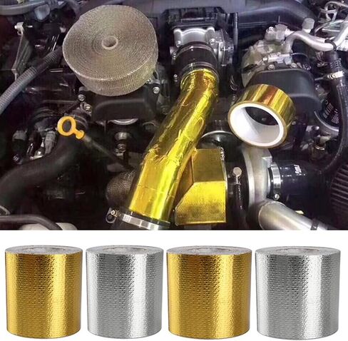 Hose and Auto Use (2 Inch x 32.8 ft)Silver Heat Shield Tape Cool Tapes Aluminum Foil Heat Reflective Adhesive Heat Shield Thermal Barrier Foil Tape Self-Adhesive Heat Resistant Tape Duct Tape in Saudi Arabia