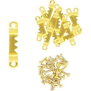 Sawtooth Picture Hangers – Picture Frame Hangers - Picture Hanging Hardware Kit with Screws for Canvas Painting Wood by Mandala Crafts 100 Sets Large Black