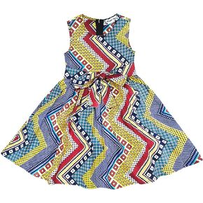 Toddler Girls African Print Dress Ankara Sleeveless Outfit Dress