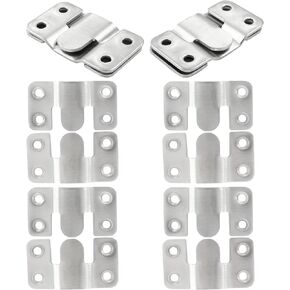 12 Pack 1.7"x 0.73" Z Clips Flush Mount Bracket Heavy Duty Stainless Steel Picture Hangers Interlocking Photo Frame Hook for Hanging Picture Display, Silver