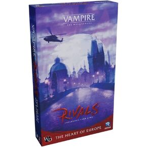 Vampire: The Masquerade Rivals Expandable Card Game The Heart of Europe Expansion 2-4 Players, Ages 14+, Playing Time 30-70 Minutes.