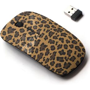 2.4G Wireless Mouse with Cute Pattern Design for All Laptops and Desktops with Nano Receiver - Animal Print Graphic