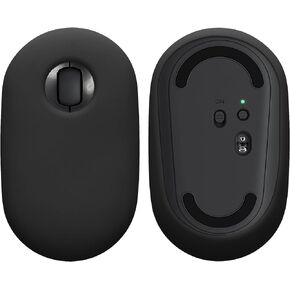 kwmobile Silicone Cover Compatible with Logitech Pebble Mouse Cover - Soft Mouse Protector Grip - Black