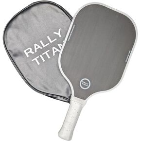 Pickleball Paddle | T300 Textured Carbon Fiber Surface | Polypropylene Honeycomb Composite Core | Cushion Grip | Single Paddle with Cover from Rally Titan for Men & Women