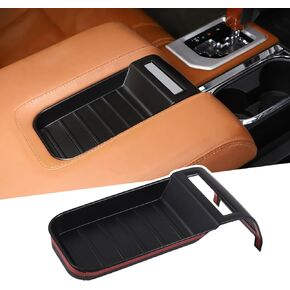 LLKUANG Center Console Armrest Box Storage Box Cover Slot Sticker Car Accessories for Toyota Tundra 2014-2021 ABS Plastic (Carbon fiber style)
