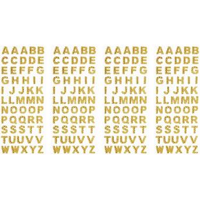220PCS 4 Sheets Self Adhesive Glitter Rhinestone A to Z Alphabet Letter Stickers for Graduation Caps Scrapbook Decoration Birthday Cards Name Tags Cash Envelope Box Clips Crafting (Pink)
