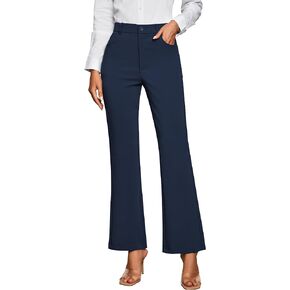 GRAPENT Bootcut Dress Pants for Women High Waisted Business Causal Elastic Waist Stretch Flare Work Trousers Dress Pants
