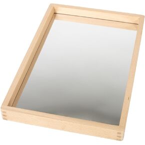 TickiT Small Wooden Mirror Tray - Explore Reflection, Symmetry and Patterns - for All Ages - Add Reflection to Any Sensory Activity Station