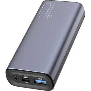 TOZO PB3 Portable Charger 10000mAh One of The Lightest and Slimmest Fast Power Bank 18W PD High-Speed Charging Battery Pack with USB-C Input/Output for iPhone,Samsung and More Black