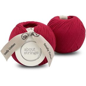 About Strings 100% Organic Cotton No.3 Light DK Yarn 3.53oz(100g) 234 Yards per Ball, 2-Pack (Lagoon)