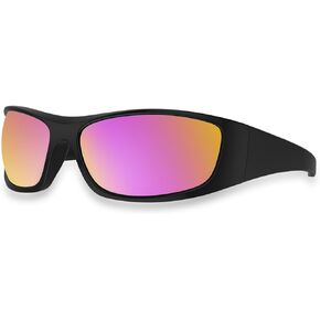 Bloomoak Super Dark Lens Black Polarized Sunglasses | Wrap Around Sport Sunglasses Unisex | UV400 | CAT 4 | For Photophobia