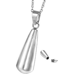 Jude Jewelers Stainless Steel Cone Shaped Perfum Ash Memorial Cremation Keepsake Holder Pendant Necklace