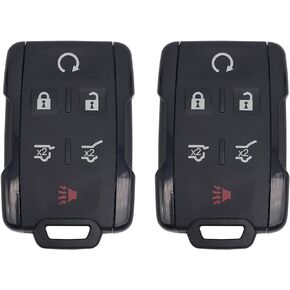 2PCS Keyless Entry Remote Control Car Key Fob Cover Smart Key Fob Shell Case Fits for Chevy Tahoe Suburban GMC Yukon M3N-32337100 (Black)