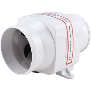 Yaegoo 4" Marine Boat DC 12V Electric in Line Bilge Air Blower 4 Inch in-Line Marine Bilge Air Blower 270 CFM
