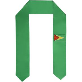 Guyana Flag Graduation Stole Sash for Study Aboard International Students Abroad Adult Unisex- Cool Graduation Shawl Sash Stole Wraps Scraf