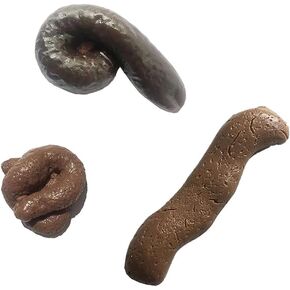 3pcs Fake Big Poops, Different Shapes Hilarious Realistic Turds for Prank Funny Tricky Mischief Joke, Halloween April Fools' Day Summer Floating Gags Shits for Adults