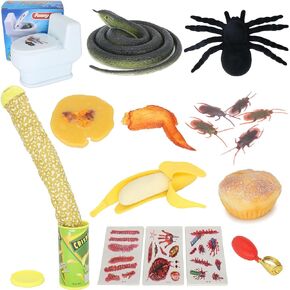 Prank Kit, Prank Stuff Including Prank Toys and Game, Snake in Can, Prankster Box for Kids and Adults, Total 11 Pack Joke Toys